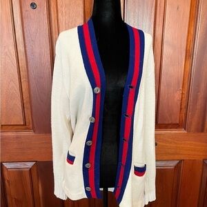 Vintage 70s BPC Bristol Products Official Award Cardigan Sweater Vtg Letterman
